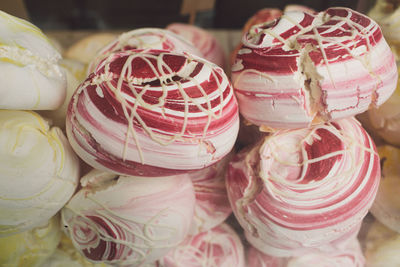 Close-up of dessert for sale in shop