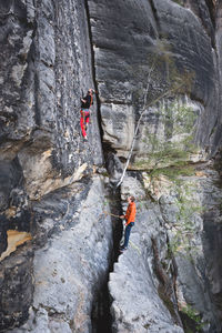 Rock formation on mountain