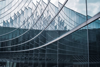 Full frame shot of glass building against sky