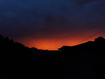 Silhouette of sky at sunset