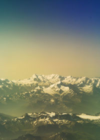 Scenic view of snowcapped mountain against sky