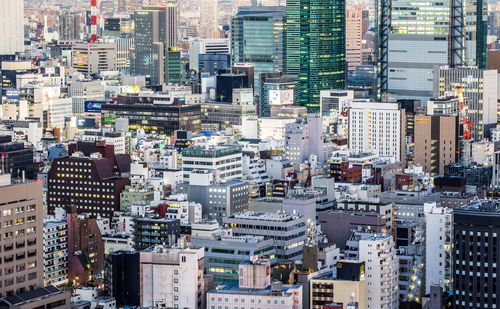 High angle view of cityscape