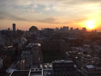 Cityscape at sunset