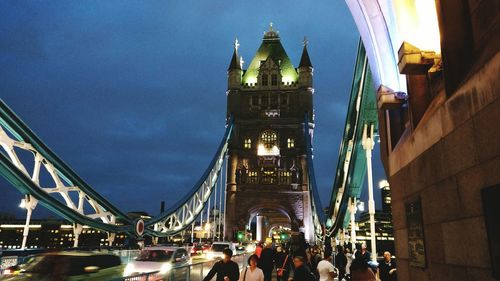 Tourists at dusk