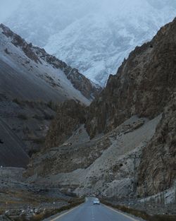 Scenic view of snowcapped mountains