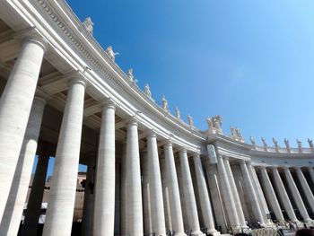 Low angle view of vatican building against sky