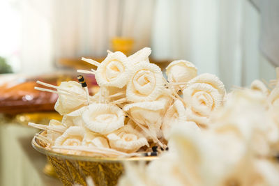 Close-up of cake on table