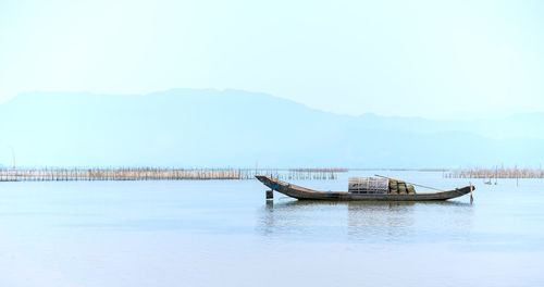 Scenic view of mountains against clear sky