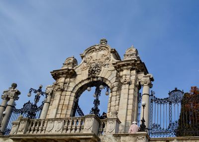 Low angle view of historical building against sky