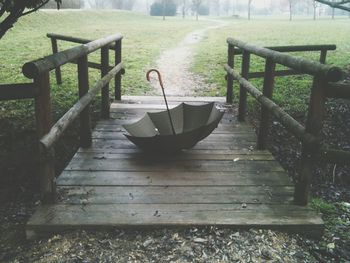 Boardwalk in park