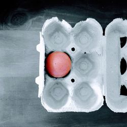 Directly above shot of ice cream on table