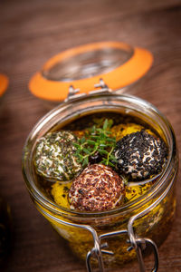 Close-up of food on table