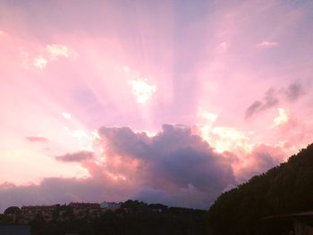 Scenic view of cloudy sky during sunset