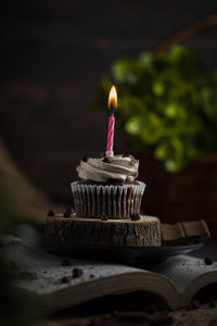 Close-up of cake on table