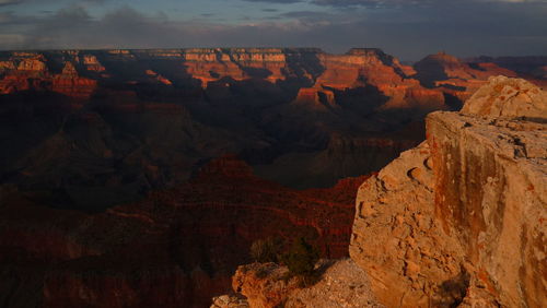 Rock formations at sunset