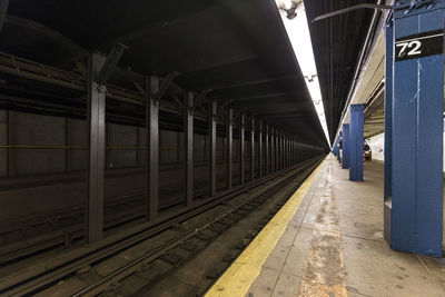 Train at railroad station platform