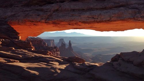 Scenic view of rock formations