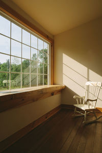 Empty chairs and table at home