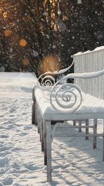 Close-up of frozen water