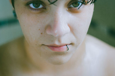 Close-up of young woman