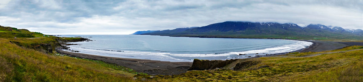 Panoramic view of beach against sky