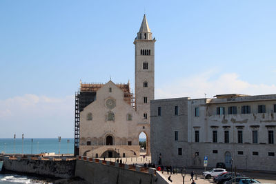 The cathedral of san nicola pellegrino,  and palazzo torres, the headquarters of the court