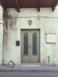 Closed window of building