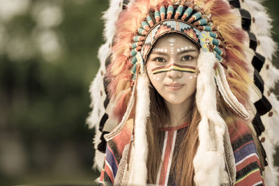 Close-up portrait of young woman