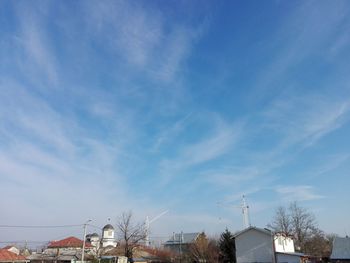 Houses against blue sky