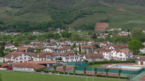 High angle view of townscape