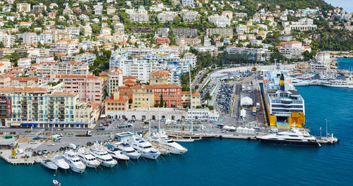 Boats in harbor