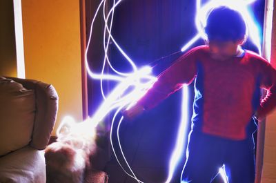 People in amusement park