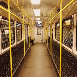 Empty subway train