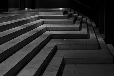 High angle view of staircase in building