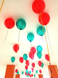 Low angle view of balloons