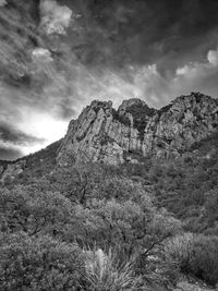 Scenic view of rocky mountains against sky