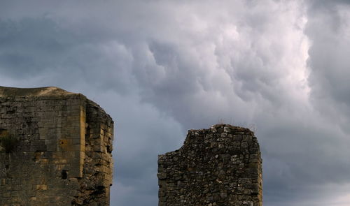 Low angle view of castle against sky