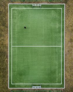 Directly above shot of soccer field