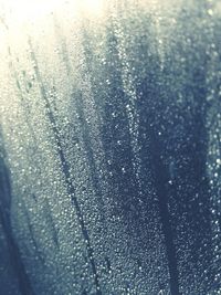 Full frame shot of water drops on window