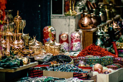 Vegetables for sale in market stall