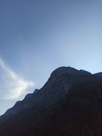 Low angle view of mountain against sky