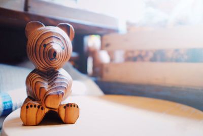 Close-up of toy on table