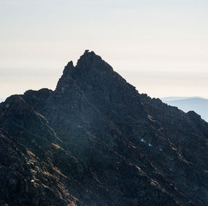 Scenic view of mountain against clear sky