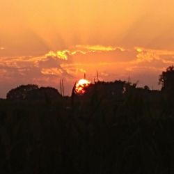 Sunset over landscape