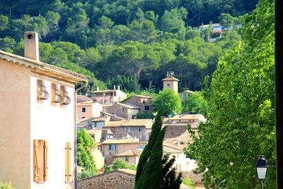 High angle view of townscape