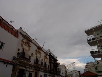 Low angle view of buildings against sky