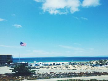 View of sea against clear sky