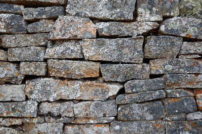 Full frame shot of stone wall