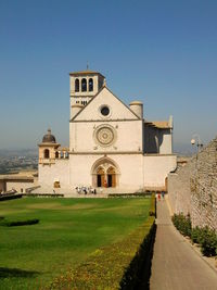 View of church against blue sky