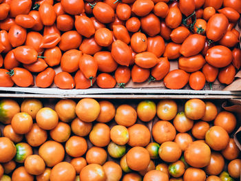 Full frame shot of tomatoes at market stall